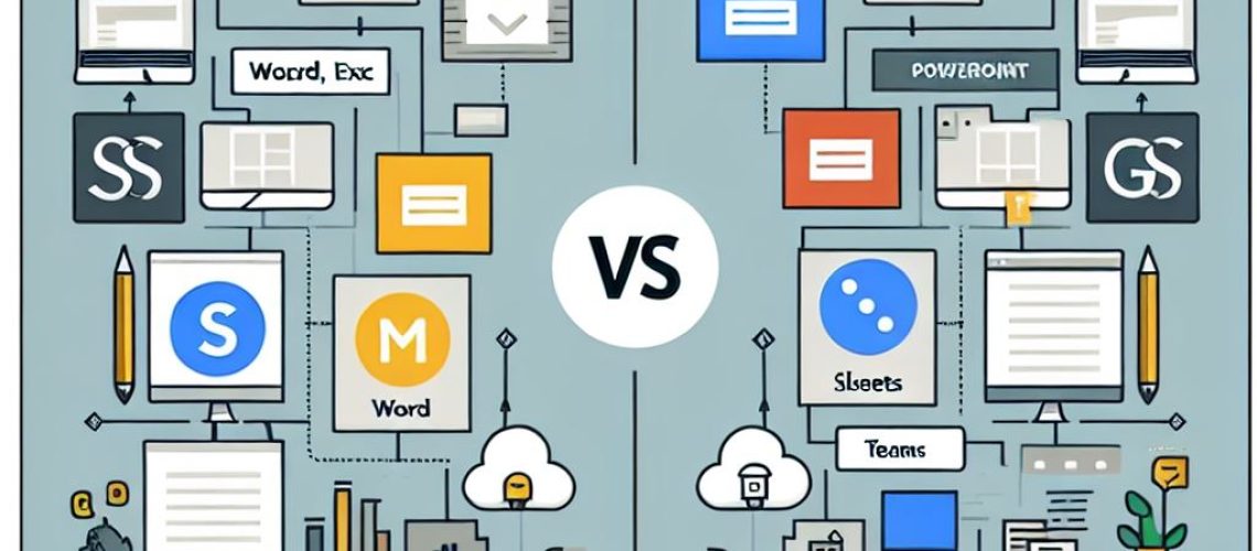 Comparison chart of Google Workspace and Microsoft 365 features and benefits.